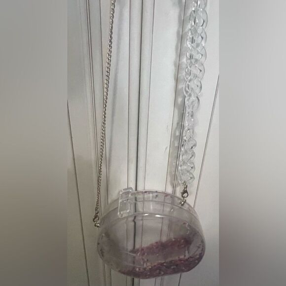 Clear iridescent Clutch HandBag-Confetti glitter - Picture 6 of 13